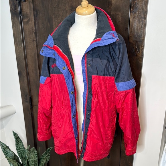 Vintage Columbia bugaboo Red and Gray Jacket fleece lined zip up - Picture 4 of 16